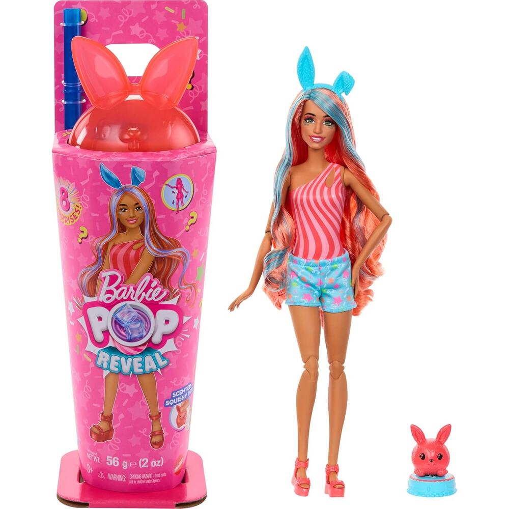 Barbie Pop Reveal Doll & Accessories Set Shakes Series Color Change, Scented NWT